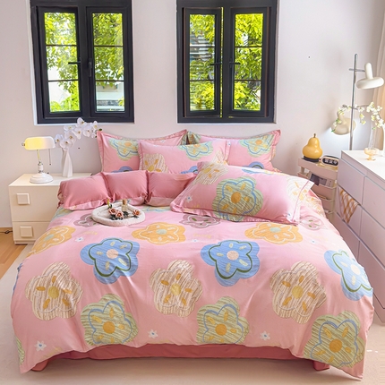 91家纺网 家纺一手货源 找家纺 （总）润淳 2025全棉正宗13376四件套精梳棉印花纯棉三件套13372全棉四件套