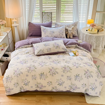 91家纺网 家纺一手货源 找家纺 （总）悦织湾家纺 2025新款A类超柔提花云纱棉四件套