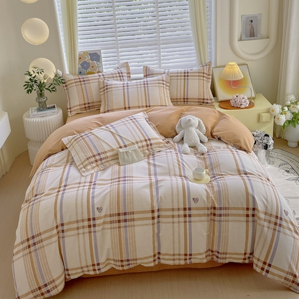 91家纺网 家纺一手货源 找家纺 威布斯家居 2024新款AB版全棉生态磨毛四件套 八音盒