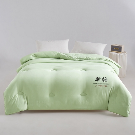 思雅庭 2024新款1新疆棉花被被子被芯 嫩绿