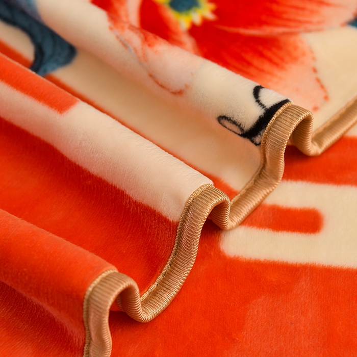 91家纺网 家纺一手货源 找家纺 曼尼家纺2025高克重直播印花床裙款法莱绒金貂珊瑚绒牛奶绒四件套 花间漫舞