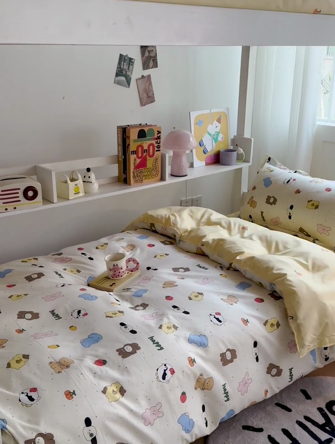 91家纺网 家纺一手货源 找家纺 楠沐家纺 2025新款亲肤芦荟棉印花学生宿舍上下铺四件套三件套 松岛可可