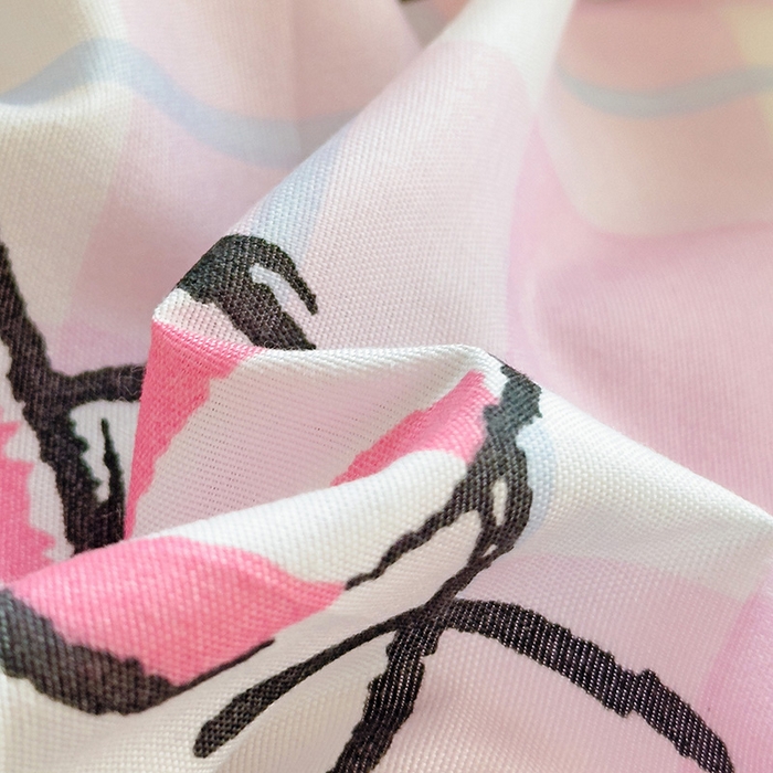 91家纺网 家纺一手货源 找家纺 楠沐家纺 2025新款亲肤芦荟棉印花学生宿舍上下铺四件套三件套 紫色KT猫