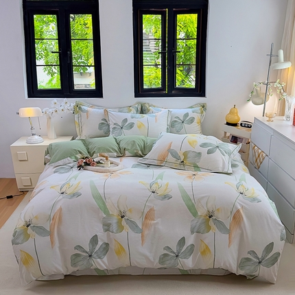 91家纺网 家纺一手货源 找家纺 （总）润淳 2025全棉正宗13376四件套精梳棉印花纯棉三件套13372全棉四件套