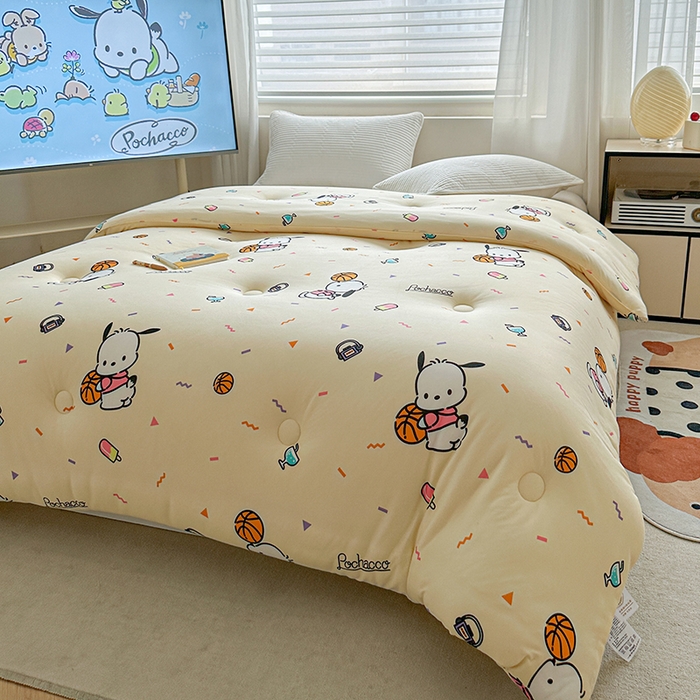 91家纺网 家纺一手货源 找家纺 铭宣家居 2024新款正版三丽鸥A类针织棉被芯 运动帕恰