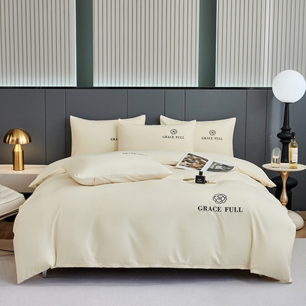 91家纺网 家纺一手货源 找家纺 （总）伊梵居 2025新款梵克系列刺绣水洗棉磨毛四件套