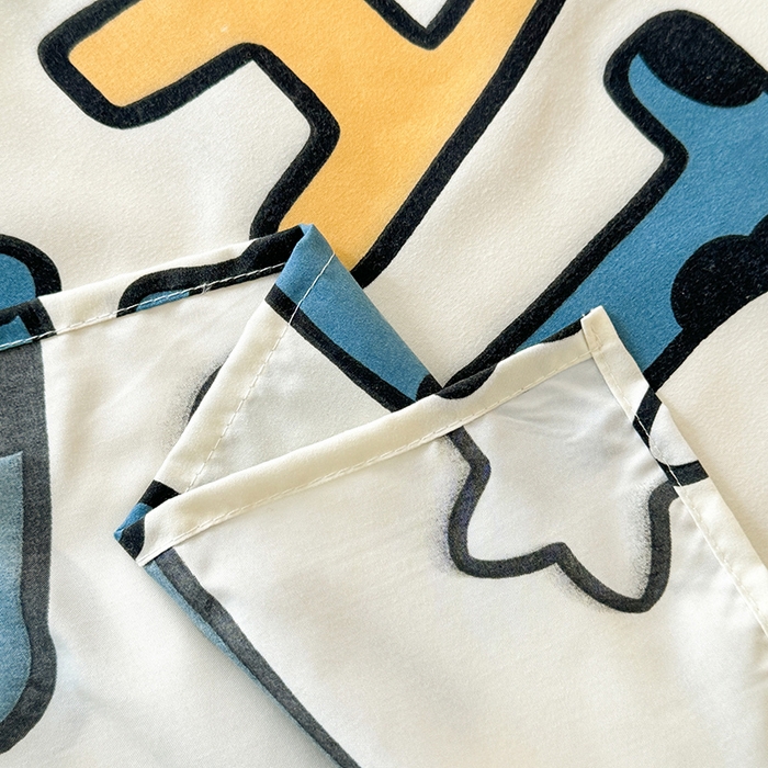 91家纺网 家纺一手货源 找家纺 妖妖家纺 2024新款超柔软糯水洗云朵棉印花单床单 棒棒比熊