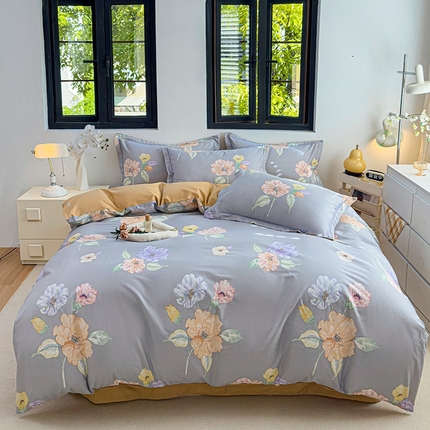 91家纺网 家纺一手货源 找家纺 （总）润淳 2025全棉正宗13376四件套精梳棉印花纯棉三件套13372全棉四件套