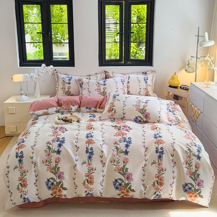 91家纺网 家纺一手货源 找家纺 （总）润淳 2025全棉正宗13376四件套精梳棉印花纯棉三件套13372全棉四件套