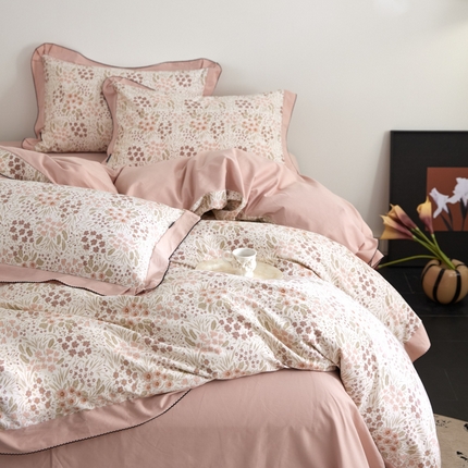 91家纺网 家纺一手货源 找家纺 （总）2025新款活性生态磨毛韩版蝴蝶边四件套