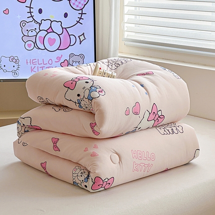 91家纺网 家纺一手货源 找家纺 铭宣家居 2024新款正版三丽鸥A类针织棉被芯 嗨KT