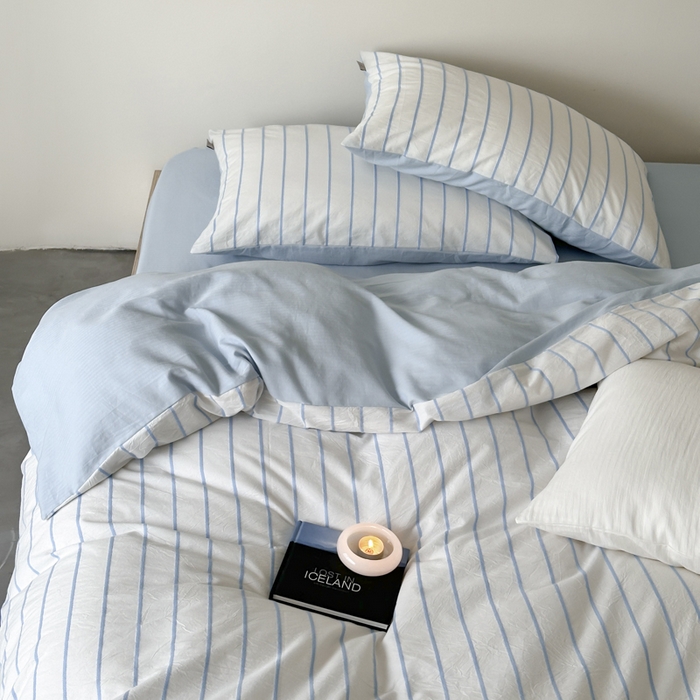 91家纺网 家纺一手货源 找家纺 （总）玛奇朵 2024新款可可托海全棉色织立体罗纹提花四件套