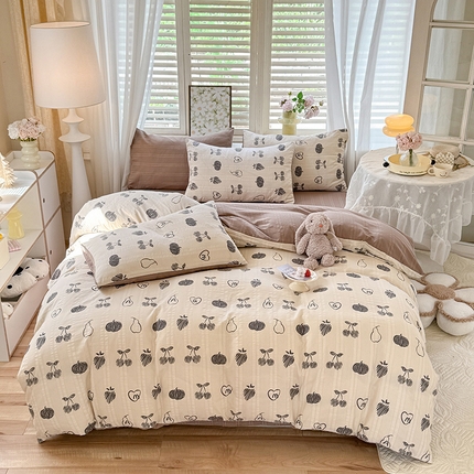 91家纺网 家纺一手货源 找家纺 （总）悦织湾家纺 2025新款A类超柔提花云纱棉四件套