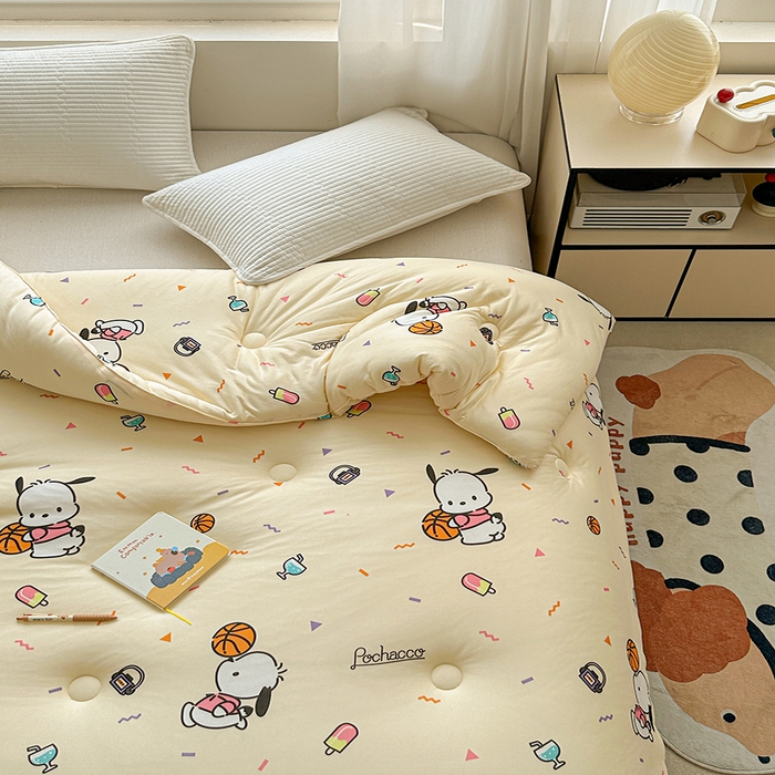 91家纺网 家纺一手货源 找家纺 铭宣家居 2024新款正版三丽鸥A类针织棉被芯 运动帕恰