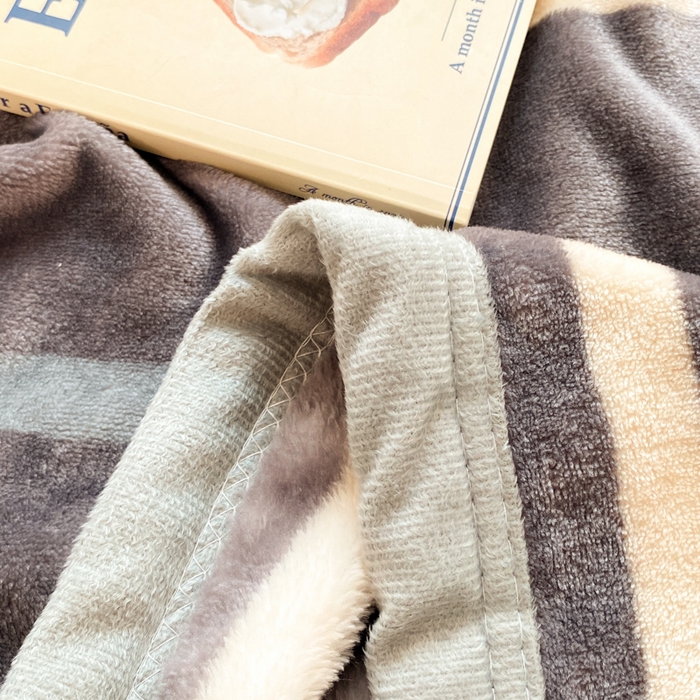 91家纺网 家纺一手货源 找家纺 楠沐家纺 2025新款双面牛奶绒多功能印花毛毯 简约都市