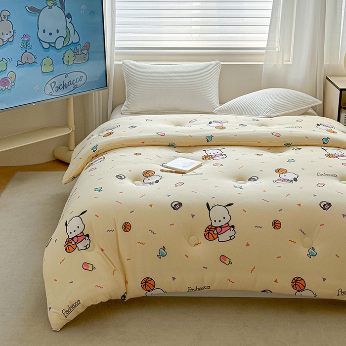 91家纺网 家纺一手货源 找家纺 铭宣家居 2024新款正版三丽鸥A类针织棉被芯 运动帕恰