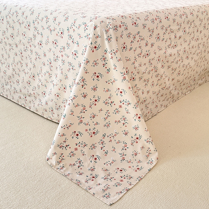 91家纺网 家纺一手货源 找家纺 妖妖家纺 2024新款超柔软糯水洗云朵棉印花单床单 后花园