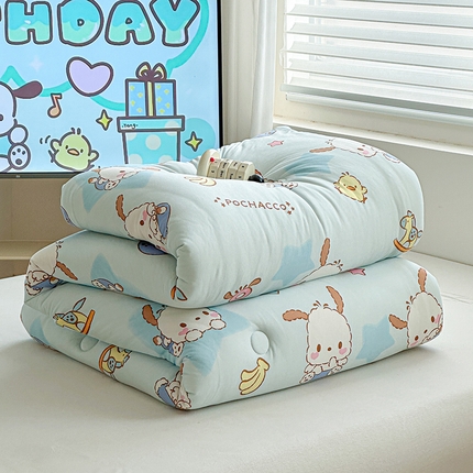 91家纺网 家纺一手货源 找家纺 铭宣家居 2024新款正版三丽鸥A类针织棉被芯 清新帕恰