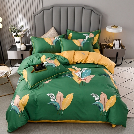 91家纺网 家纺一手货源 找家纺 （总）润淳 2025全棉正宗13376四件套精梳棉印花纯棉三件套13372全棉四件套