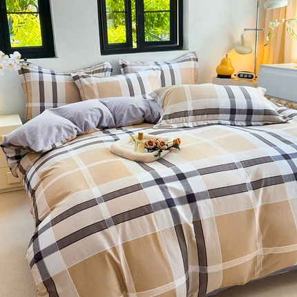 润淳 2025全棉正宗13376四件套精梳棉印花纯棉三件套13372全棉四件套 克洛伊咖