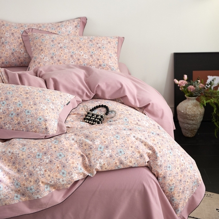 91家纺网 家纺一手货源 找家纺 （总）2025新款活性生态磨毛韩版蝴蝶边四件套