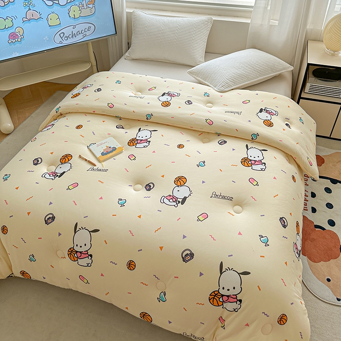 91家纺网 家纺一手货源 找家纺 铭宣家居 2024新款正版三丽鸥A类针织棉被芯 运动帕恰