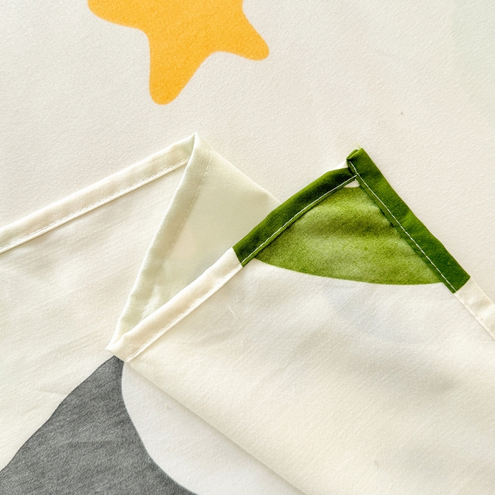 91家纺网 家纺一手货源 找家纺 妖妖家纺 2024新款超柔软糯水洗云朵棉印花单床单 国宝梦境