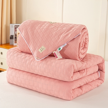 91家纺网 家纺一手货源 找家纺 （总）红日子纺织品 2024新款A类柔暖华夫格大豆冬被二合一拉链双胎被