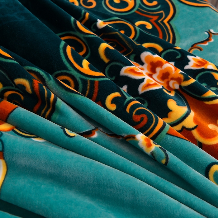 91家纺网 家纺一手货源 找家纺 曼尼家纺2025高克重直播印花床裙款法莱绒金貂珊瑚绒牛奶绒四件套 穿越浪漫