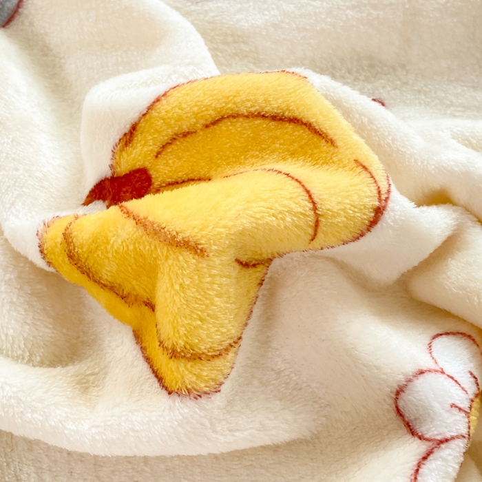 91家纺网 家纺一手货源 找家纺 楠沐家纺 2025新款双面牛奶绒多功能印花毛毯 小南瓜