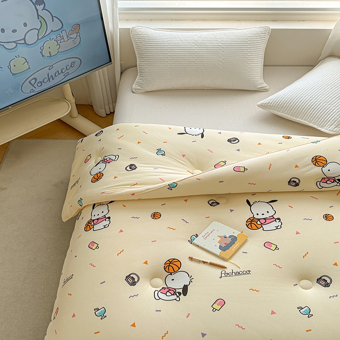 91家纺网 家纺一手货源 找家纺 铭宣家居 2024新款正版三丽鸥A类针织棉被芯 运动帕恰