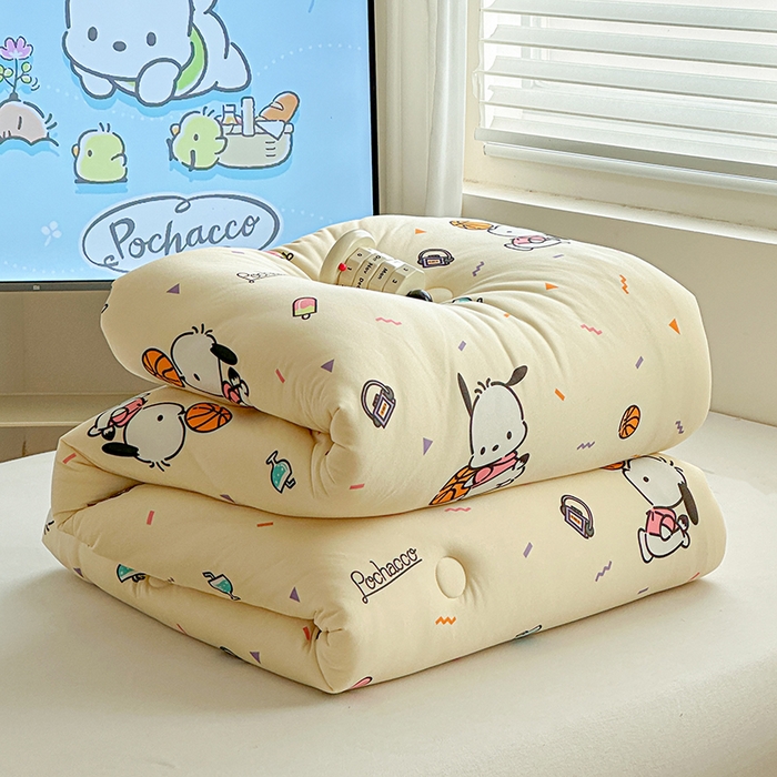 91家纺网 家纺一手货源 找家纺 铭宣家居 2024新款正版三丽鸥A类针织棉被芯 运动帕恰