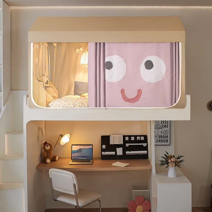 91家纺网 家纺一手货源 找家纺 飞轮海蚊帐 2024新款超强遮光学生款坐床蚊帐XF-1 开心粉