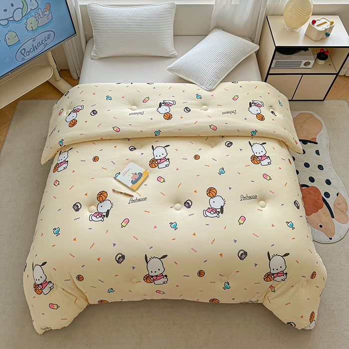 91家纺网 家纺一手货源 找家纺 铭宣家居 2024新款正版三丽鸥A类针织棉被芯 运动帕恰