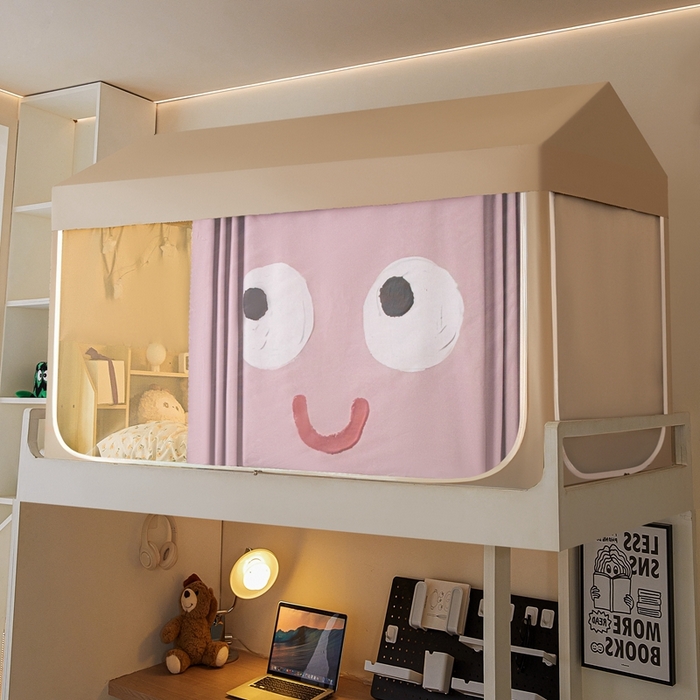 91家纺网 家纺一手货源 找家纺 飞轮海蚊帐 2024新款超强遮光学生款坐床蚊帐XF-1 开心粉