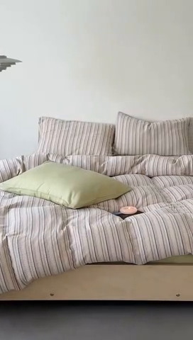 91家纺网 家纺一手货源 找家纺 （总）玛奇朵 2024新款文艺复古色织双层皱皱纱-苏里南系列四件套