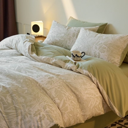 91家纺网 家纺一手货源 找家纺 （总）拼社家纺 全棉火山小磨毛活性数码印花四件套不掉毛纯棉全棉磨毛四件套