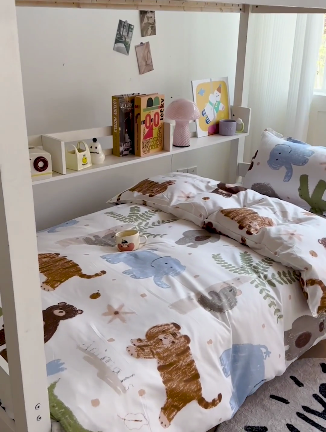 91家纺网 家纺一手货源 找家纺 楠沐家纺 2025新款亲肤芦荟棉印花学生宿舍上下铺四件套三件套 快乐玩伴