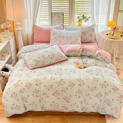 91家纺网 家纺一手货源 找家纺 （总）悦织湾家纺 2025新款A类超柔提花云纱棉四件套