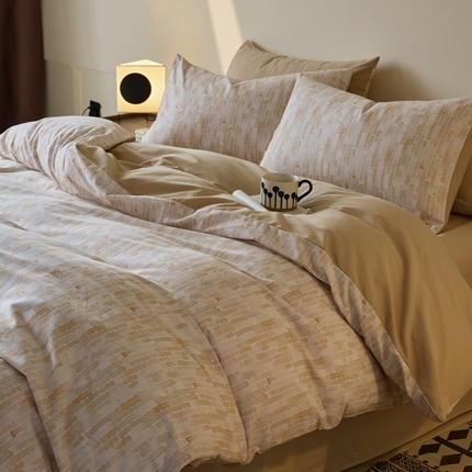 91家纺网 家纺一手货源 找家纺 （总）拼社家纺 全棉火山小磨毛活性数码印花四件套不掉毛纯棉全棉磨毛四件套