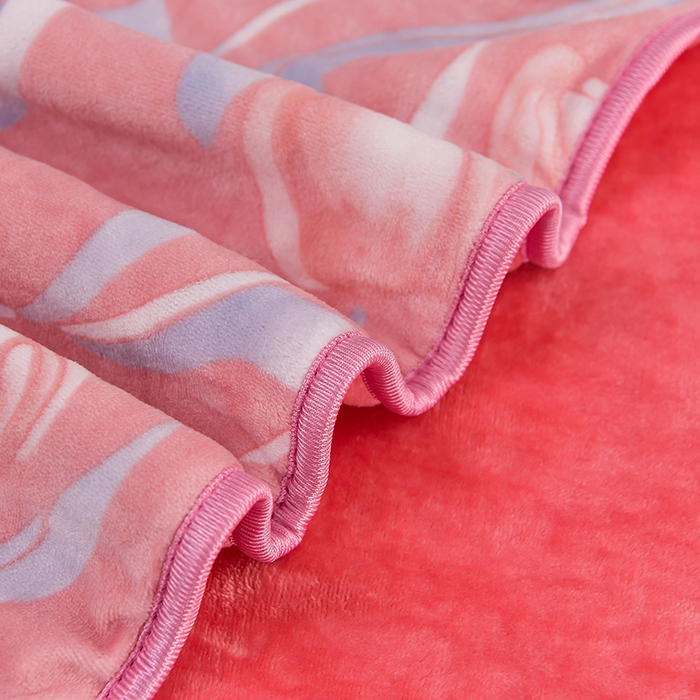 91家纺网 家纺一手货源 找家纺 曼尼家纺2025高克重直播印花床裙款法莱绒金貂珊瑚绒牛奶绒四件套 郁金香