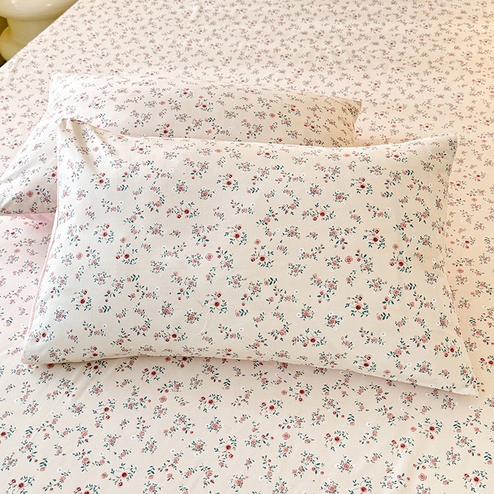 91家纺网 家纺一手货源 找家纺 妖妖家纺 2024新款超柔软糯水洗云朵棉印花单床单 后花园