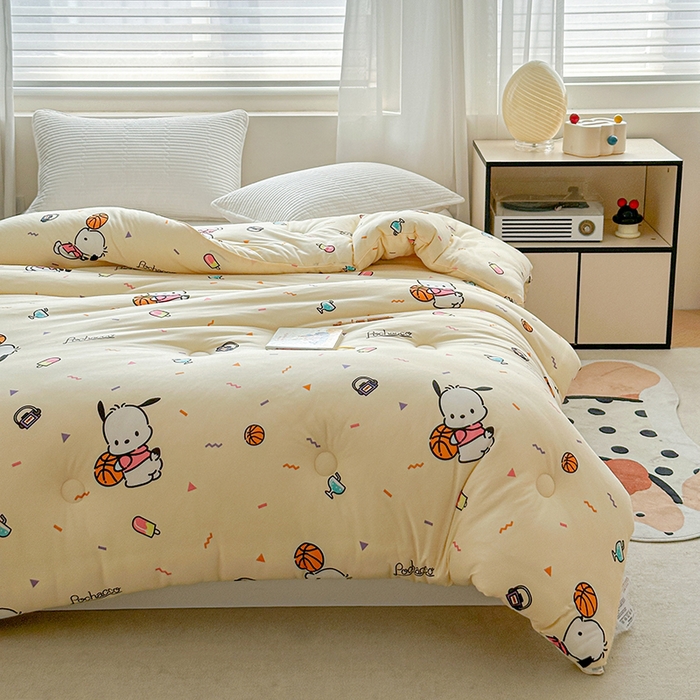 91家纺网 家纺一手货源 找家纺 铭宣家居 2024新款正版三丽鸥A类针织棉被芯 运动帕恰