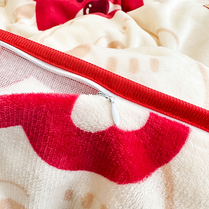 91家纺网 家纺一手货源 找家纺 欧喜璐 2024年新款 8.5-9.5斤加厚牛奶绒金貂绒法莱绒四件套单被套 快乐熊