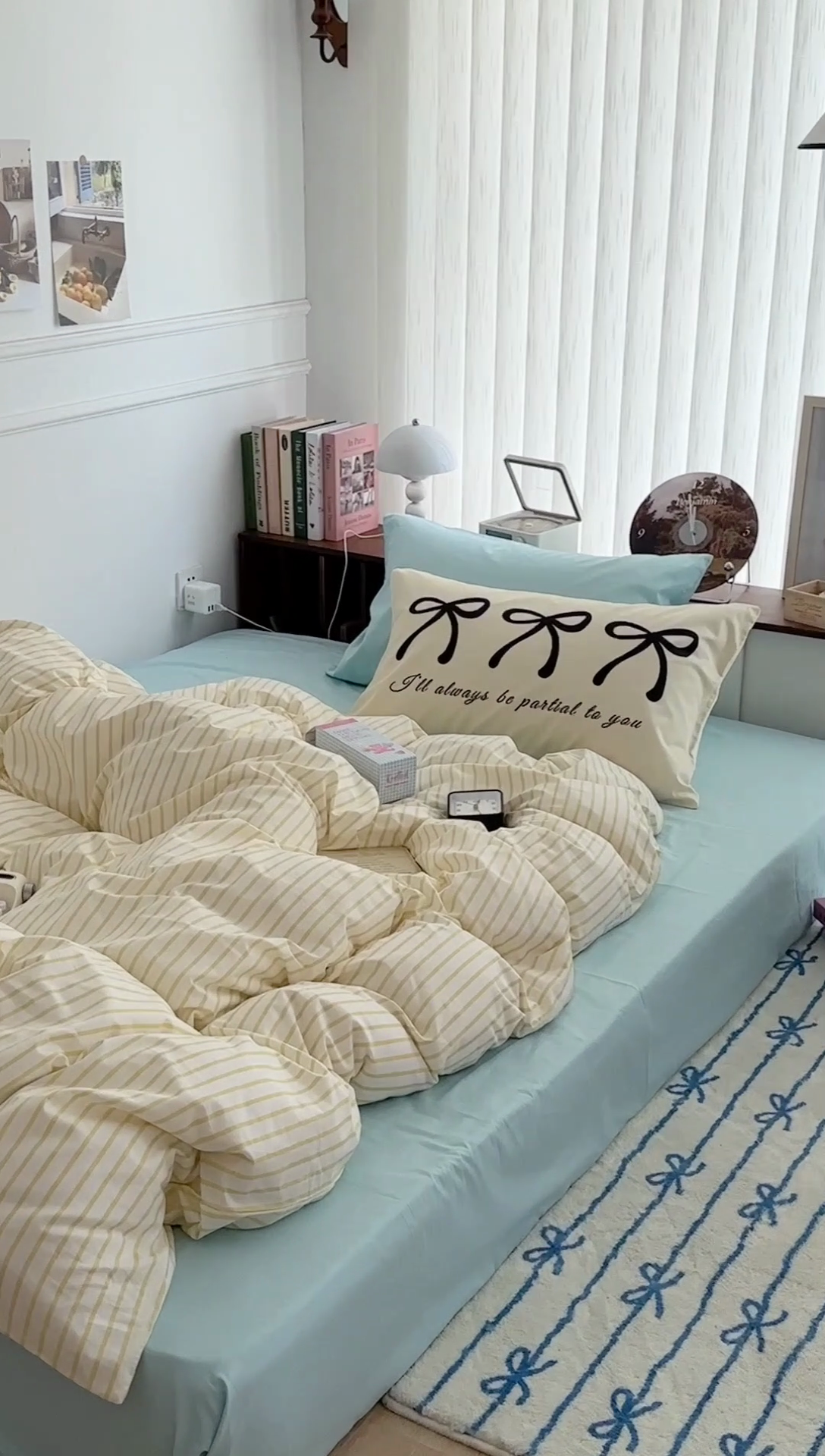 91家纺网 家纺一手货源 找家纺 昔可家纺 2024新款竖条全棉四件套大版枕套系列 嫩黄条纹