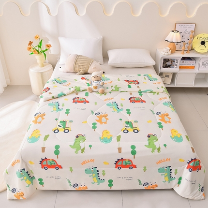 2024新款A类针织棉亲肤夏被夏凉被空调被 恐龙假日