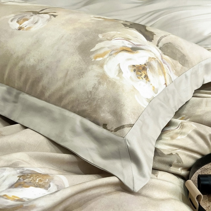 91家纺网 家纺一手货源 找家纺 氧家 2024新款数码印花天丝磨毛艾阳绒四件套 瑶芳绿