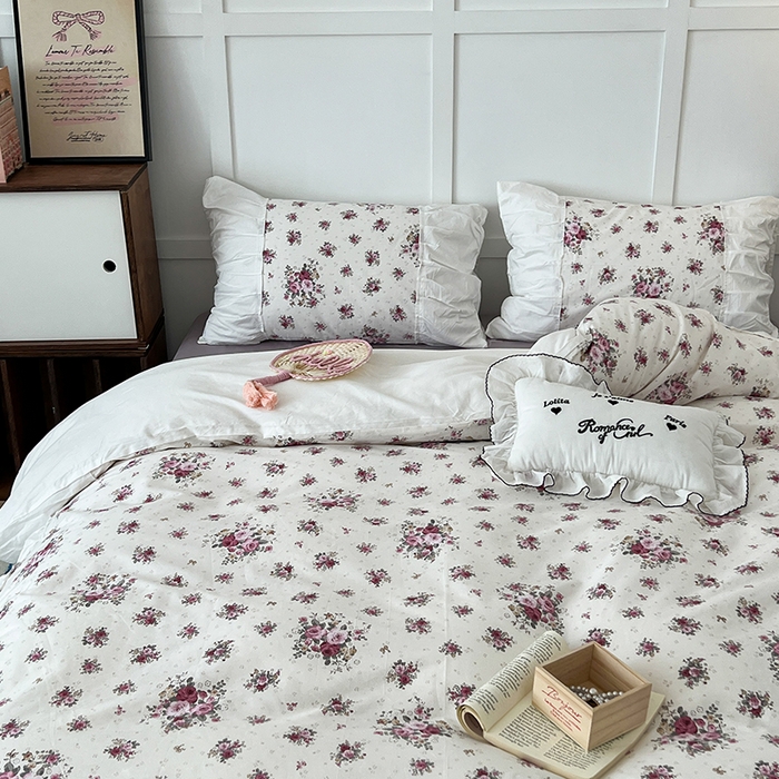 91家纺网 家纺一手货源 找家纺 （总）昔可家纺 2024新款韩版花边工艺款四件套