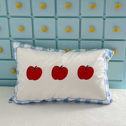 昔可家纺 2024新款数码印花单品枕套系列-ins风系列 红色小苹果