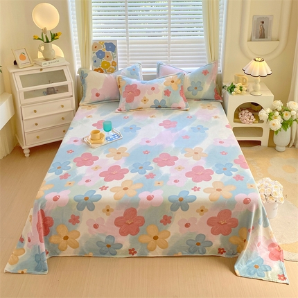 91家纺网 家纺一手货源 找家纺 （总）凯儿家纺 2025新款AA版印花A类牛奶绒单床单+单枕套